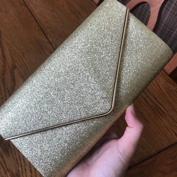 Gold Glitter Clutch - Picture 2 of 2